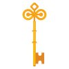 Vintage Golden Master Key Vector Art