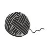 Black Rolling Knitting Yarn Silhouette Art