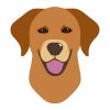 Brown Labrador Head Vector | Pet Animal Vector File | Dog Head Circuit Files | SVG Labrador Face