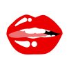 Rolling Tongue Lips Vector Art