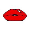 Appealing Sulky Lips Vector Art