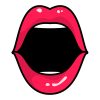Awe-inspiring Open Mouth Lips Vector Art