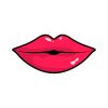 Lovely and Blowing Air Lips Vector Art