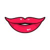 Smirking Smile Lipstick Lips Vector Art