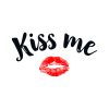 Provocative Kiss me Lipstick Kiss Mark Vector Art
