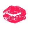 Embossing Kissing Lip Mark Vector Art