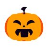 Smirking Jack-o’-lantern Halloween Vector Art