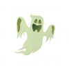 Frightened Halloween Ghost Vector Art