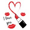 Exotic Kisses and Heart Lipstick Vector Art