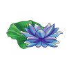 Blue Star Lotus Flower Vector Art