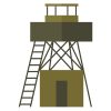 Army Checkpoint Watch Towers Vector Art