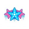 Pink and Blue Star Fish Mermaid Headband Vector Art