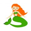 Green Mermaid Vector File