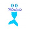Merbabe Aquatic Blue Shell Bra Mermaid Tail Vector Art