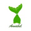 Annabel Emerald Green Upside Mermaid Tail Vector Art