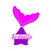 Arabella Amethyst Purple Upside Mermaid Tail Vector Art