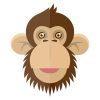 Monkey Face Vector | Animal Vector Design | Monkey Face Clipart | SVG PNG Gorilla Face