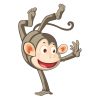 Monkey Digital Vector File | Animal Vector Circuit File | Happy Monkey Sublimation | SVG Monkey