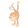 Monkey Vector Design | Animal Vector Art | Funny Monkey | SVG PNG Monkey Cartoon