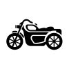 Racer Motorcycle Silhouette Design