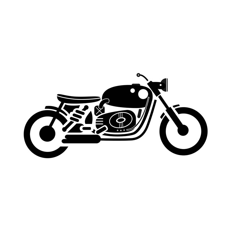 motorcycle cruiser silhouette