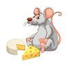 Fatty Rat Vector | Animal Vector Art | Cheese Rat sublimation | SVG PNG Mouse