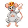 Rat Digital Vector File | Animal Vector Design | Rat Cartoons | SVG Hand Waving Rat