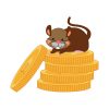 Coins Vector Art | Gold Coins Vector | SVG Brown Mouse | Coins Circuit Files