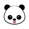 Panda Face Vector Design | Animal Vector Art | Tongue Out Panda Face | SVG Cute Panda