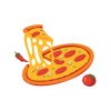 pizza illustration vector