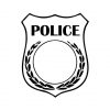 Police Badge Stencil