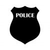 Police Badge Silhouette Art
