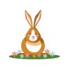 Cute Flowers Rabbit Vector | Animal Vector Design | SVG Bunny File | Orange Rabbit Vector File