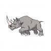 Angry Rhino Vector Art | Running Rhino Vector | Rhino Vector Design | SVG PNG Rhino Vector File