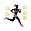 woman jogging vector