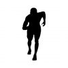man running silhouette