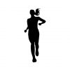 female runner silhouette