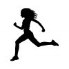 female running silhouette
