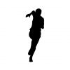 boy running silhouette