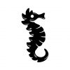 Seahorse Stencil Art