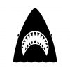 shark face silhouette