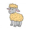 Yellow Wool Sheep Vector  | Cute Woolly Sheep Vector | Sheep Vector File | Woolly Sheep Vector Design | EPS Sheep Vector File
