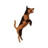 Jumping Dog Vector | Dog Vector Art | Brown Dog Vector | PSD PDF Dog Vector Format