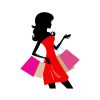 shopping girl vector