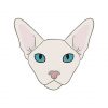 Sphynx Face Vector Art | Blue Eyes Cat Face Vector | Cat Face Vector | Sphynx Cat Vector Design | SVG PNG Cat Face Vector