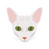 Sphynx Face Vector Design | Pink Ears And Green Eyes Cat Vector | Sphynx Cat Vector Art |Funny Cat Clip Arts