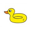 swim ring duck vector