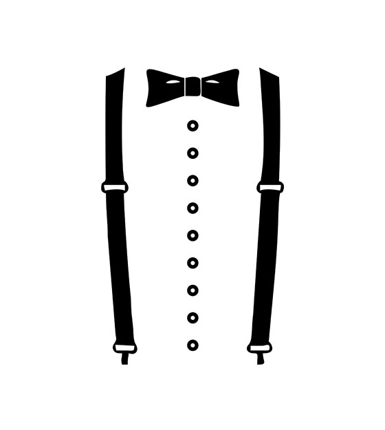 Bow and Suspenders Silhouette – DigitEMB