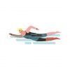 swimming man vector art