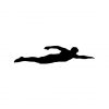 man swimmer silhouette